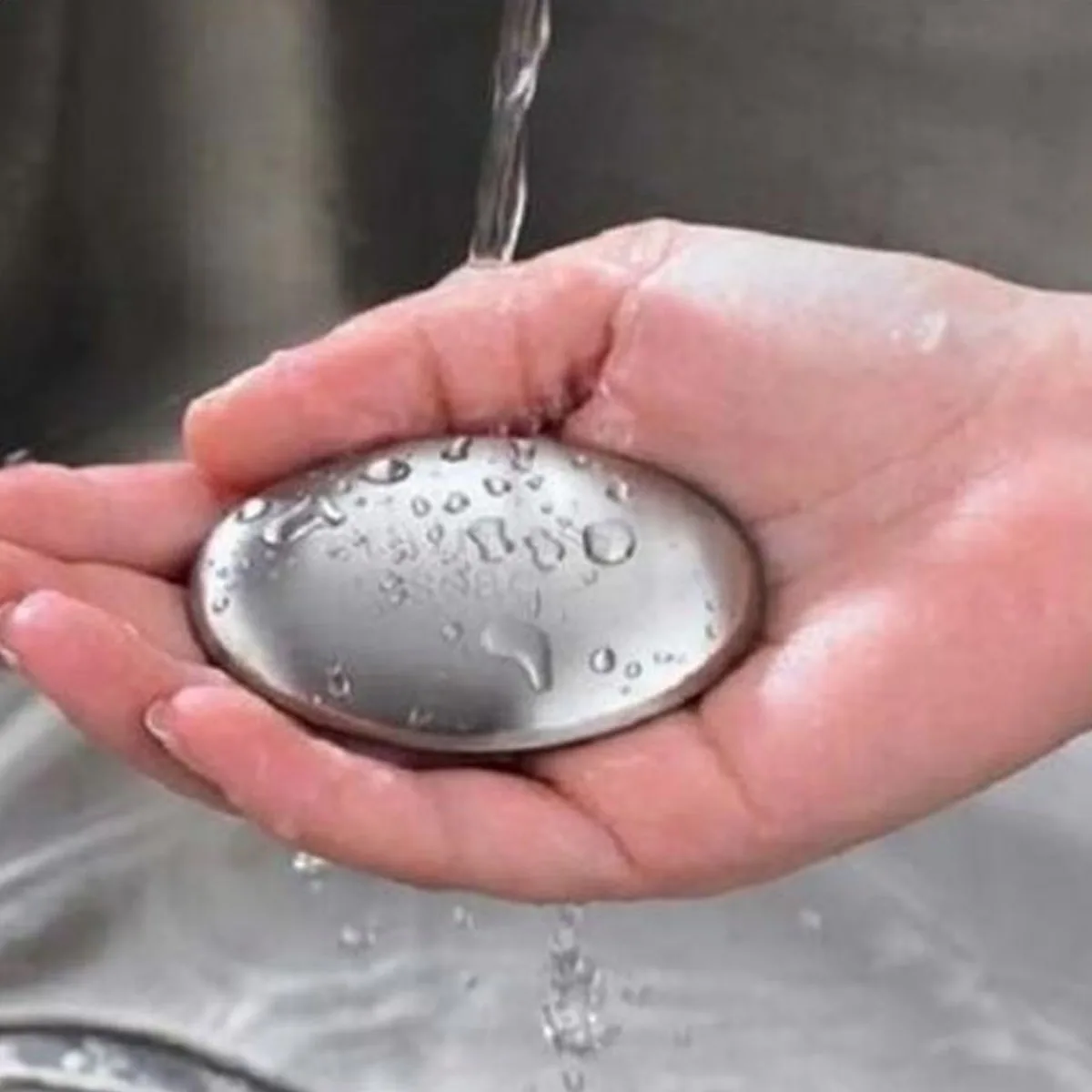 1pc-Stainless Steel Deodorizing Soap To Remove Garlic Fish and Odors. Hand Washing Soap To Remove Odor Soap for Fragrance Oval S