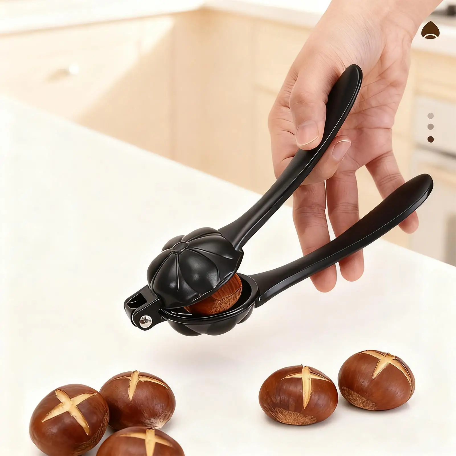 

Chestnut Peeler Aluminum Alloy Anti-Slip Kitchen Walnut Opener Multifunctional Chestnut Opener For Kitchen Dormitory Hotel