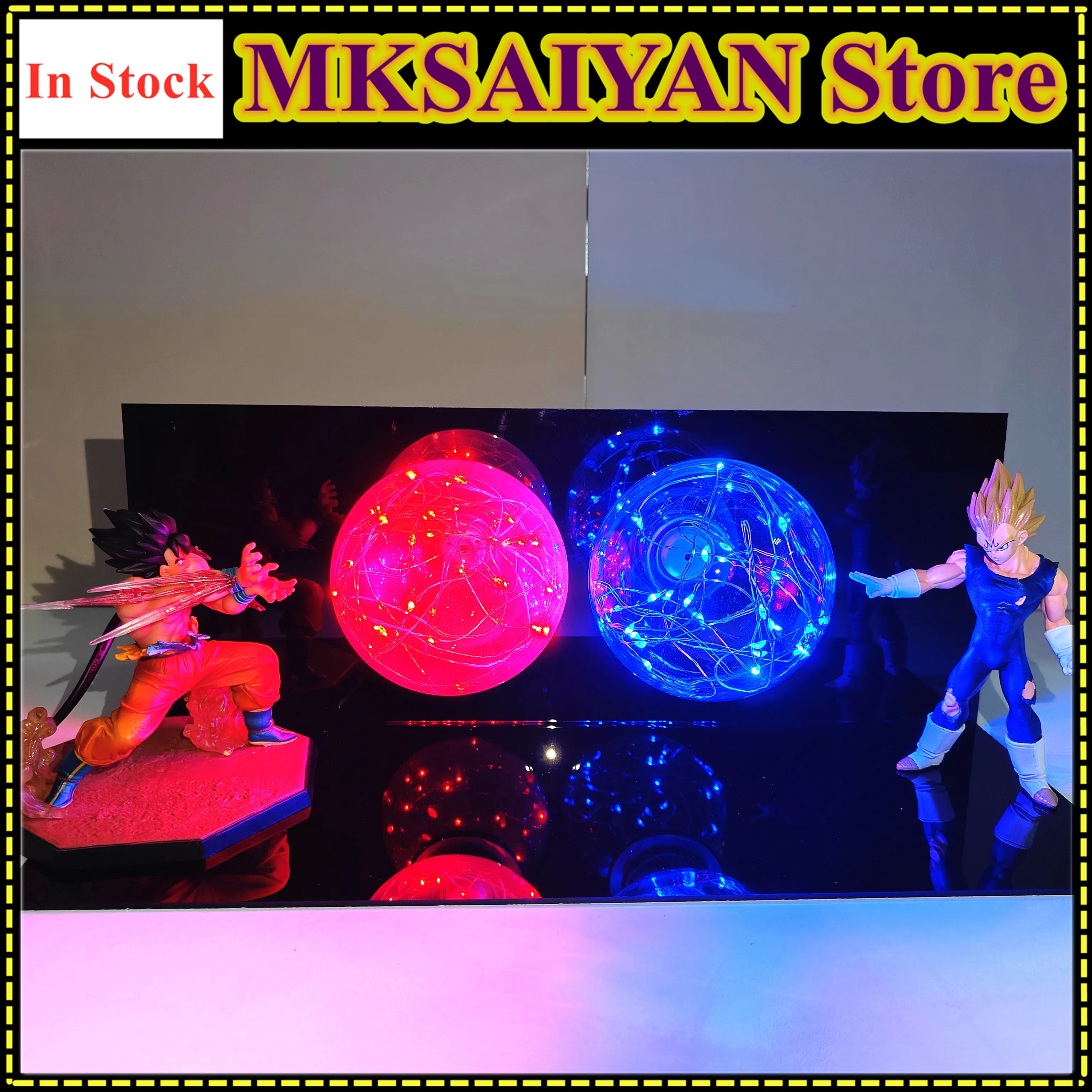 

Фигурка из аниме Dragon Ball Z: Маджин Вегета против Сон Гоку (Кайоукен Камехамеха), DIY LED-лампа, коллекционная фигурка, игрушка, модель из ПВХ