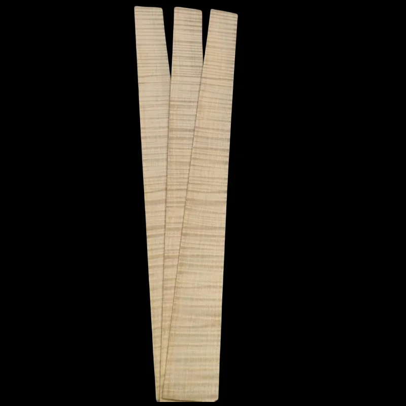 3pcs Less or Best Flames Violin Rib Blanks,Maple wood Great Flamed Violin Side wood 400mm In Long