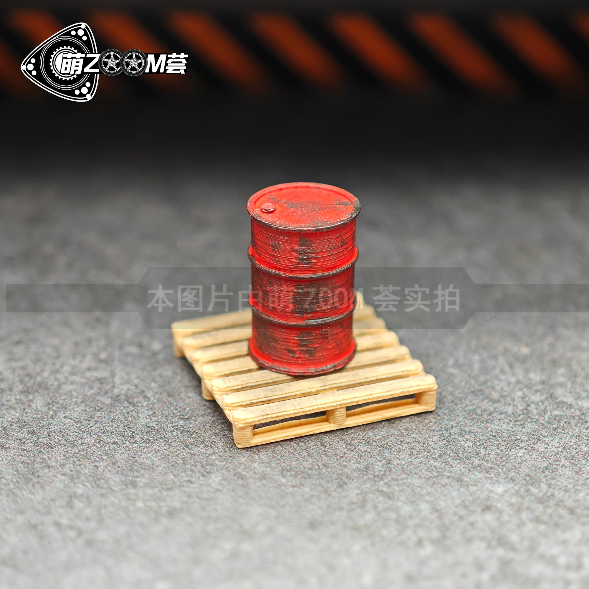1:64 car model scene props, aged paint bucket, car repair shop modification accessories, 3D printing