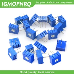 10PCS 3386P potentiometer precision adjustable resistance 100 200 500 ohm 1K 2K 5K 10K 20K 50K 100K 200K 500K 1M ohm 103