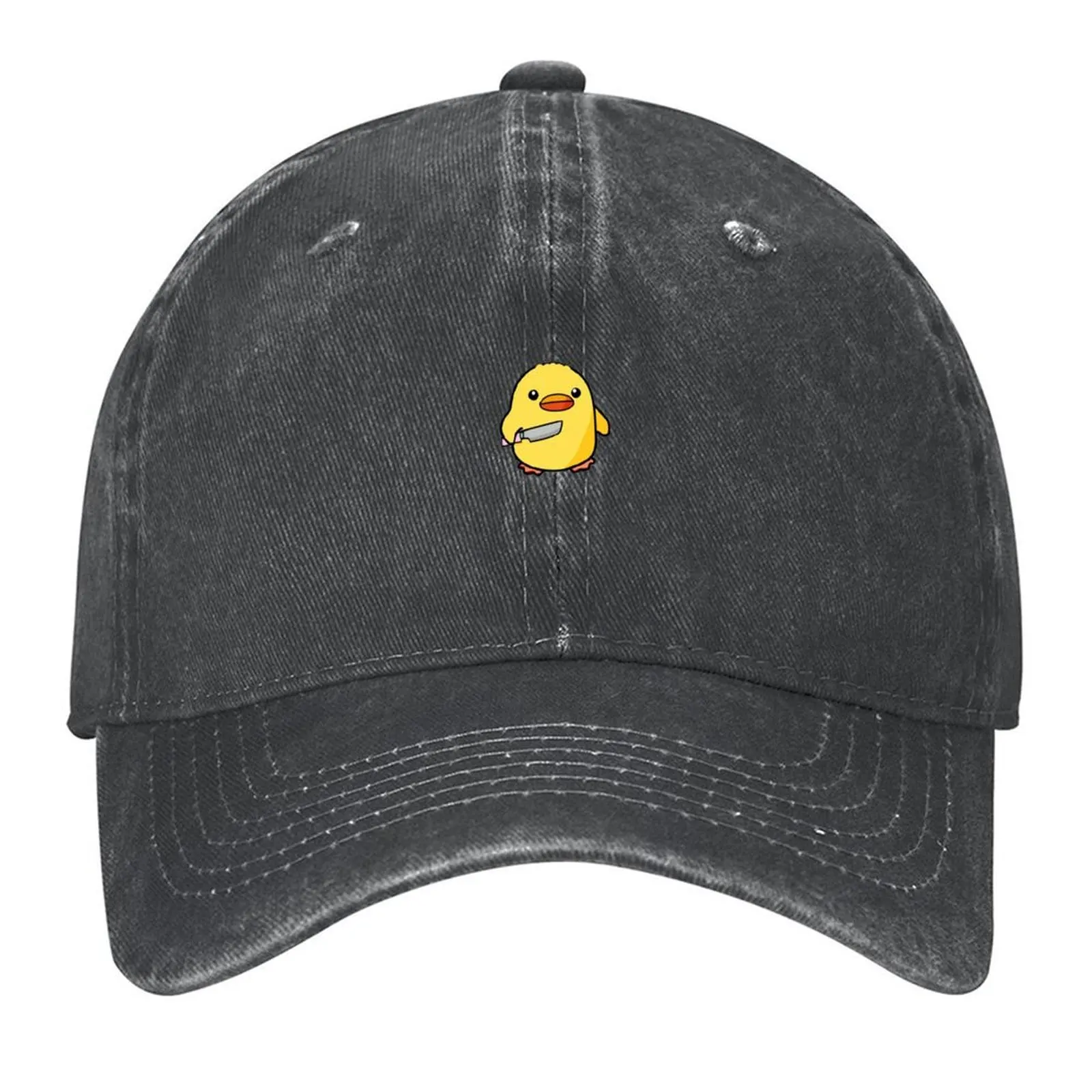 

Duck with knife Baseball Cap |-F-| Rave Snapback Cap Golf Hat Women Caps Men's