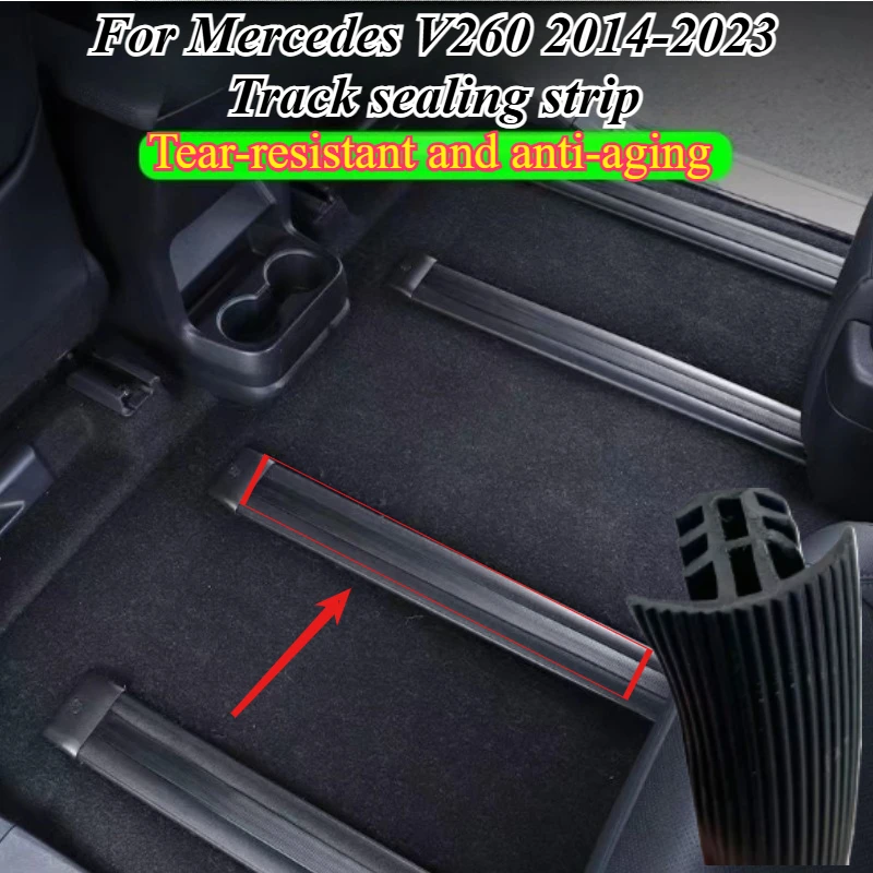 

For Mercedes V260 2014-2023 Seat Rail Dust-Proof Seal Strip Car Interior Upgrade Anti-Dirt Track Cover Trim Accessories Parts