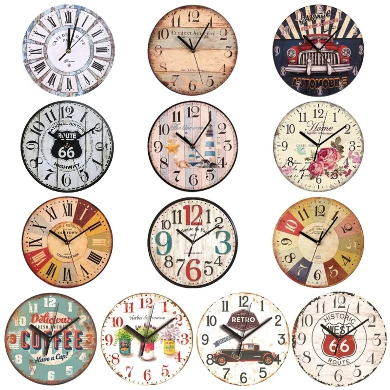 9'' Traditional Wall Clock for Kitchen/Bedroom/Living Room/Laundry Room Easy to Read Non-Ticking Battery Operated Drop Shipping