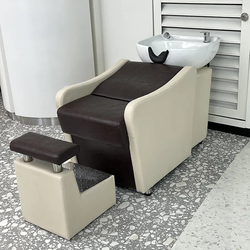 

Professional Hairdressing Chair Shaving Beauty Barber Hair Washing Chair Simple Styling Cama De Shampoo Hairsalon Furniture