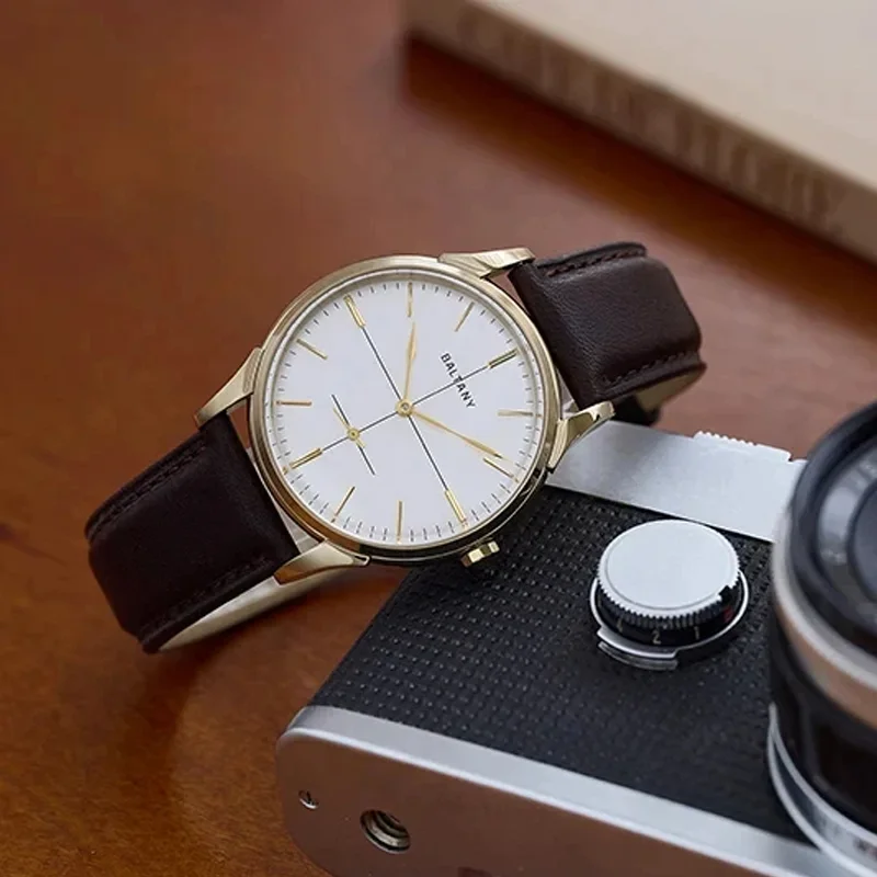 Baltany S4092 Crosshair Dial Small Seconds Retro Watch ST1701