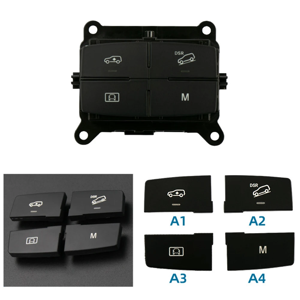 Black Center Switch Button High-Quality Material LED Light Multifunctional Precise Fit Stylish Design Black Color