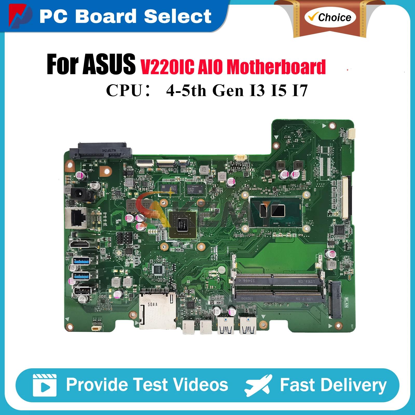 

V220IC Motherboard For ASUS Vivo AiO V220I V220IC V220IA V220IB Mainboard With I3 I5 I7 CPU 100% tests OK fast shipping stk