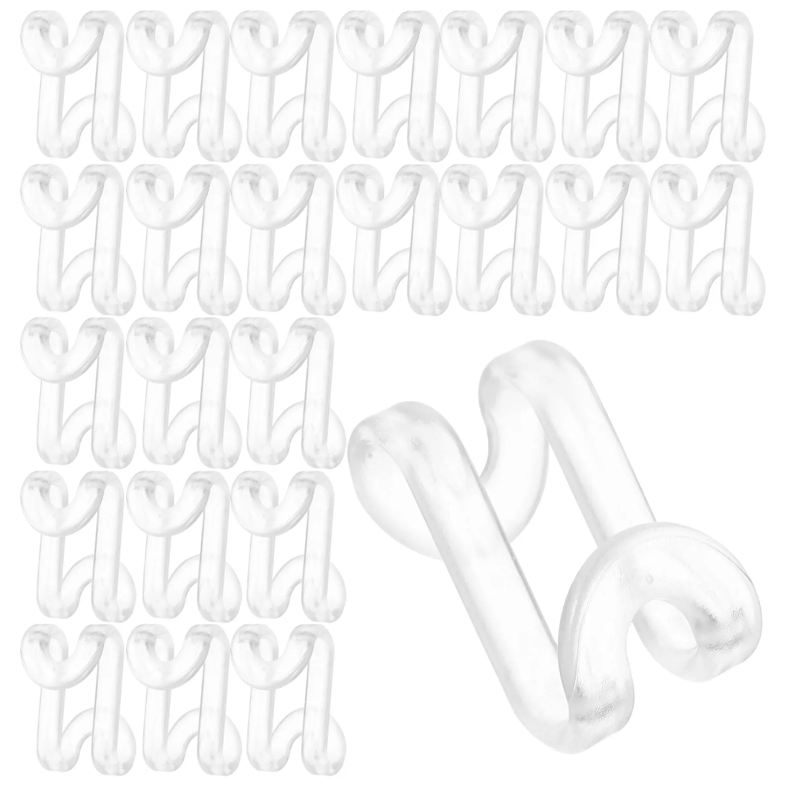 

60 Pcs Hanger Hook Hangers Shaped Pant with Clips Hooks for Hanging Clothes Racks Connection Connector Multifunction