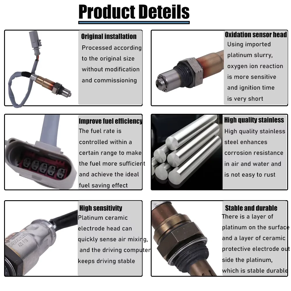 0258027114 0258027115 ل B-osch O2 الأوكسجين الاستشعار لأودي A4 A5 A6 A7 A8 Q5 Q7 2.0 TFSI CNCE 8R0906262E 0258027060 8R0906262 #3
