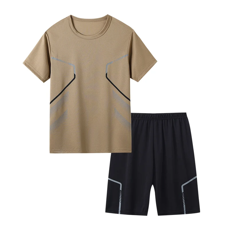 2/3Pcs Summer and Autumn Youth Sports Big Boys' Running and Fitness Breathable Loose Sleeve T-shirt 13-16 Years Old Black Shorts image 4