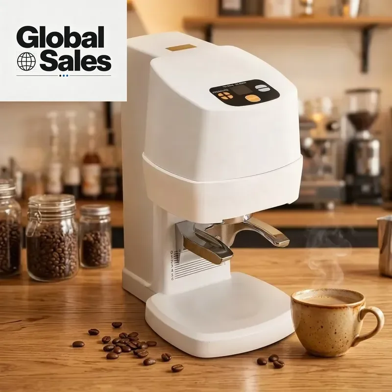 Automatic Coffee Tamper Machine, Electric Espresso Tamper with Consistent 30lb Pressure Commercial Grade for Cafe & Home Use