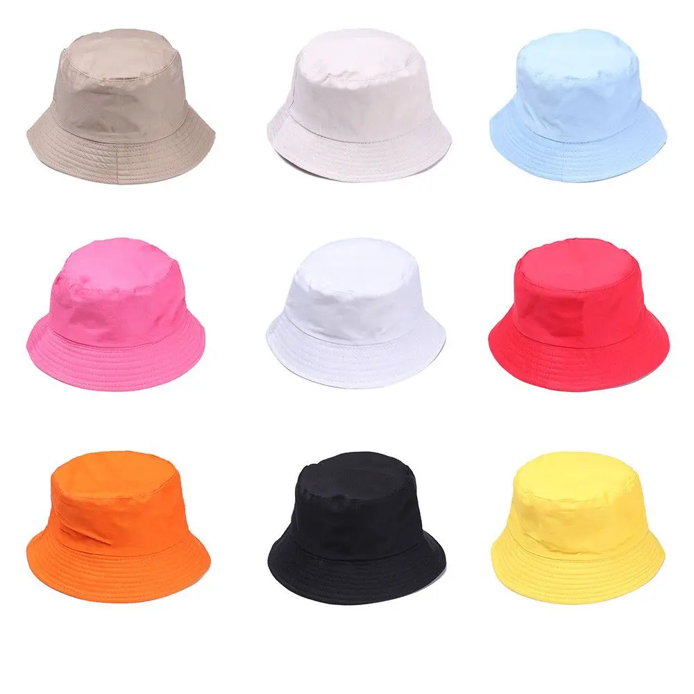 

Spring Summer Candy Color Fisherman Cap Foldable Portable Outdoor Sun Hat Soft Breathable Bucket Hat Beach Cap Panama Hat