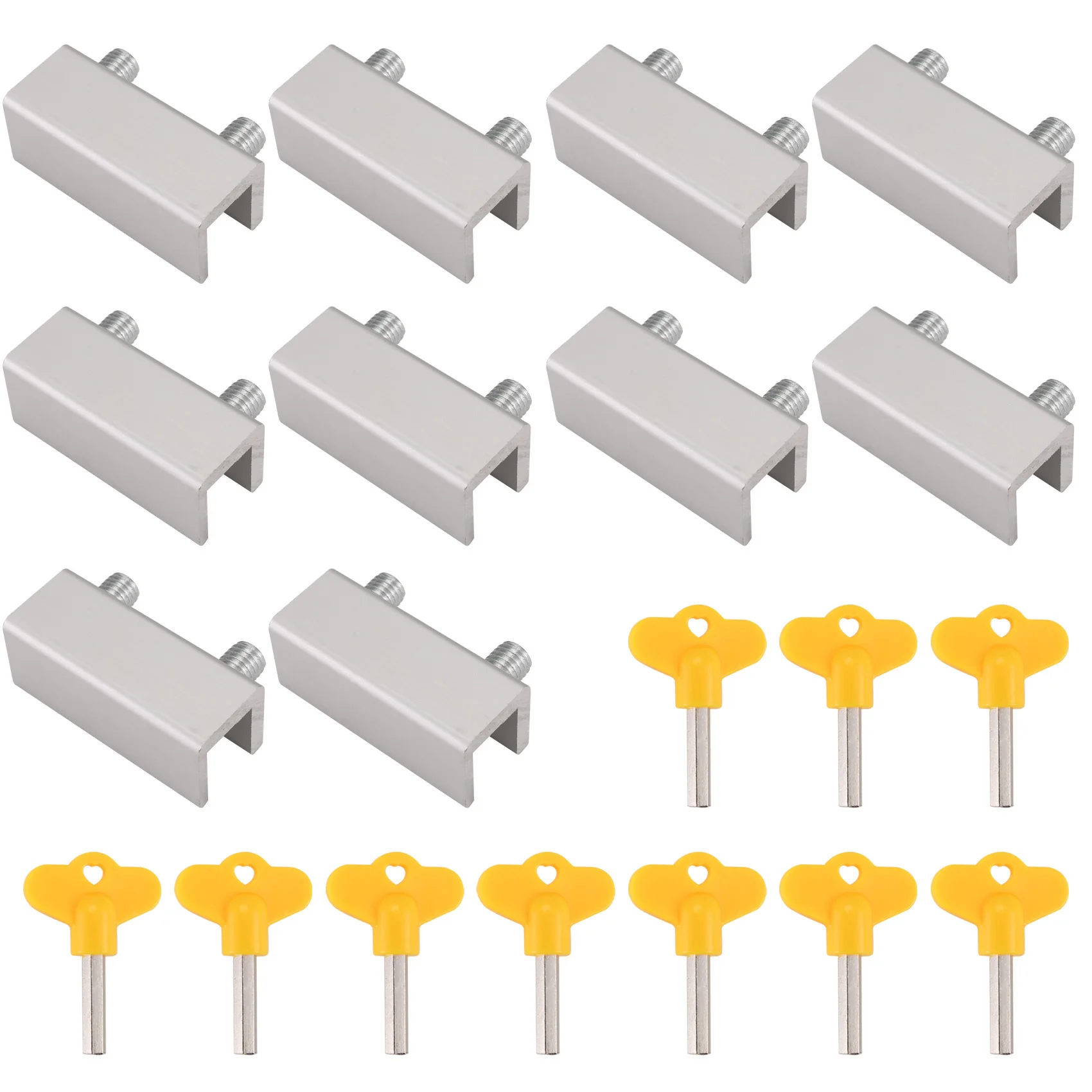 A84E-10 Set Sliding Sash Stopper Cabinet Locks Straps Doors Security Lock Window Sliding Door Doors Lock
