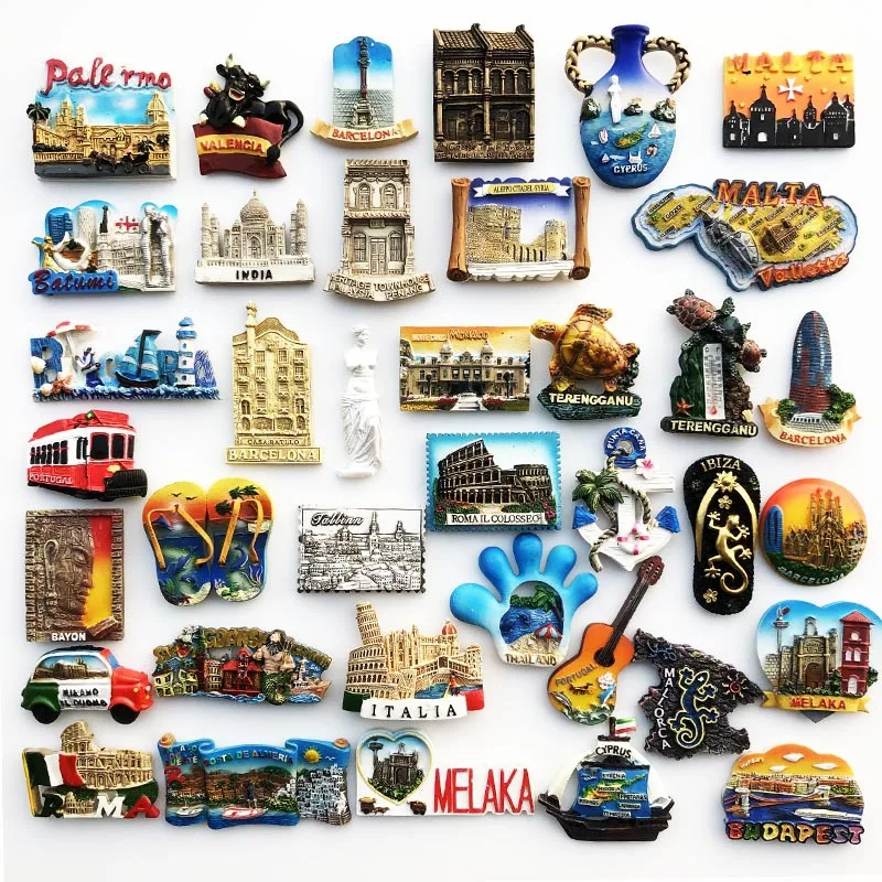 Refrigerators Magnets European Italy Creative Souvenirs Decoration Magnetic Spain Refrigerator Magnet Sticker Home Decoration