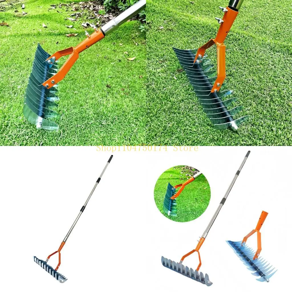 heavy-duty-thatching-tool-17m-length-stainless-tines-rakes-for-turfs-maintenance-top-sale