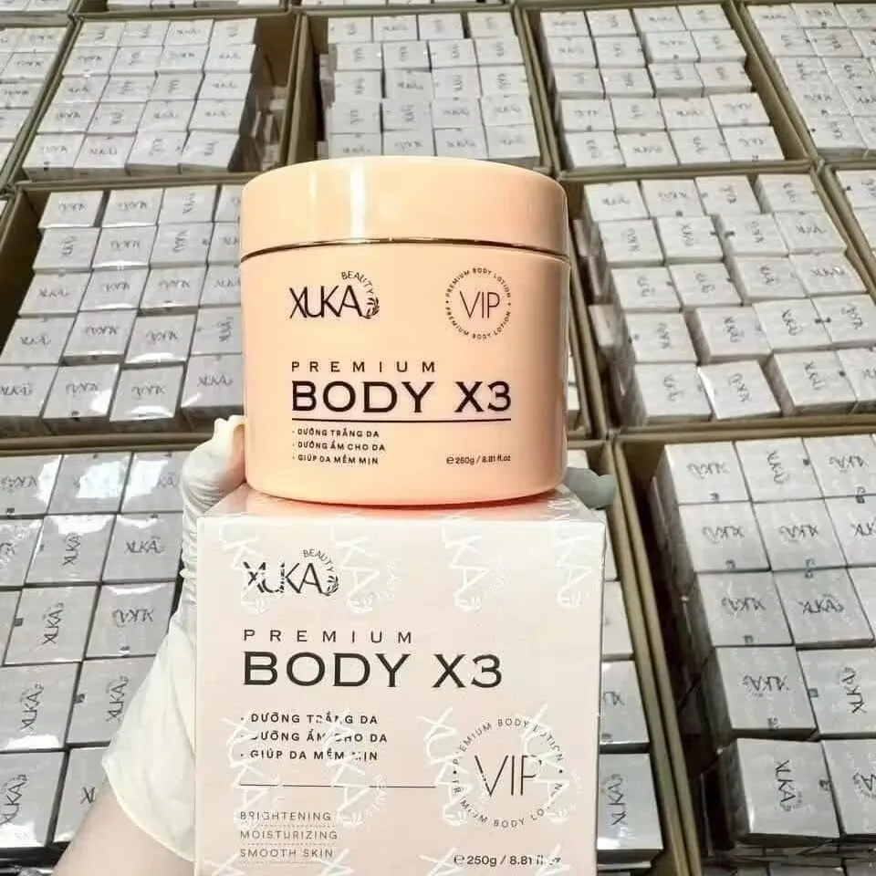 250g  Body X3 Cốt Thái Rỉ Dầu Vàng Nắp Hồng  Trắng Mịn da , chống lão hóa , dưỡng ẩm da