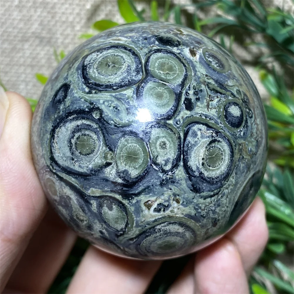 Natural Crystal Kalbaba Sphere Peacock Eye Quartz Ball Healing Reiki Minerals  Stone Spiritual Home Decoration Room + Stand