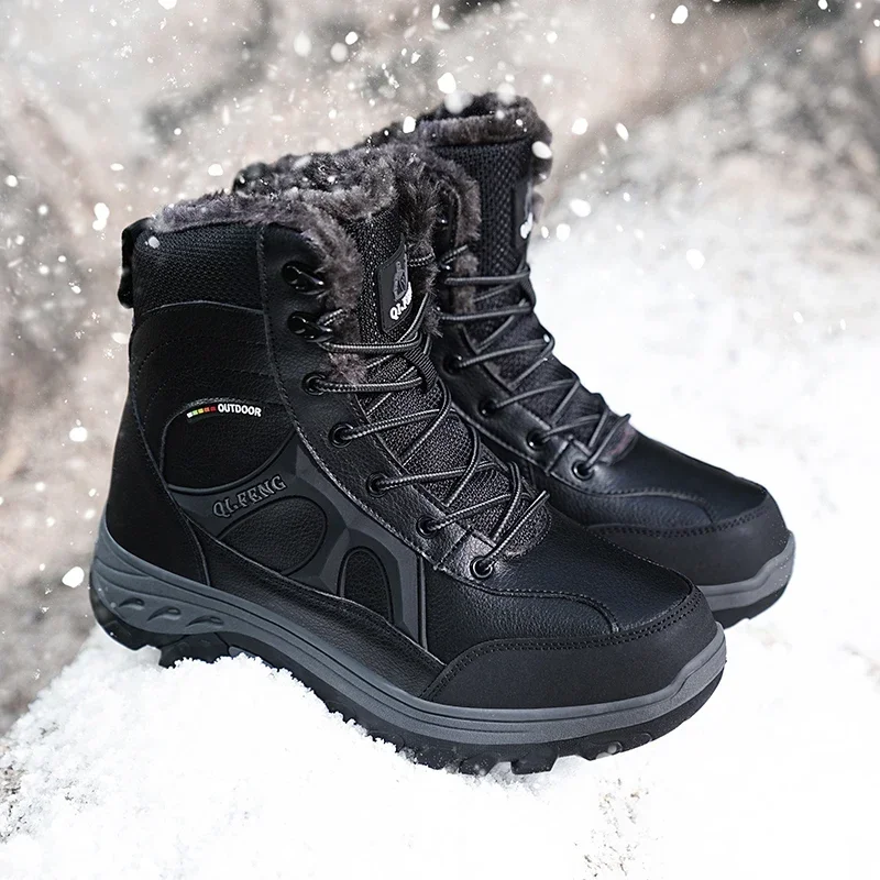 Men's Cotton Boots Snow Hiking Lovers' High Top Casual Fashion Wear-resistant Anti-slip Outdoor Boots Warm and Cozy New Style