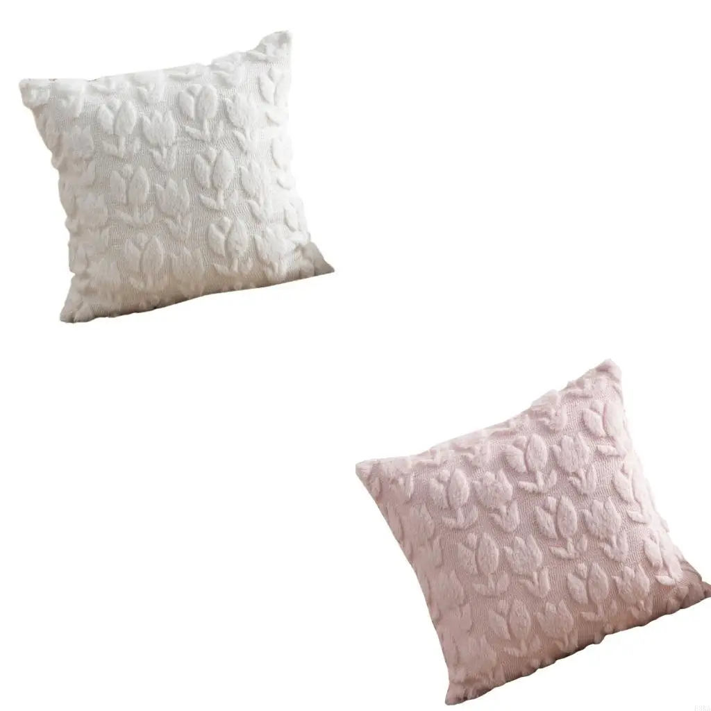 

Premium Faux Rabbit Furry Living Room Pillow Case Machine Wash Safe Pillowcase