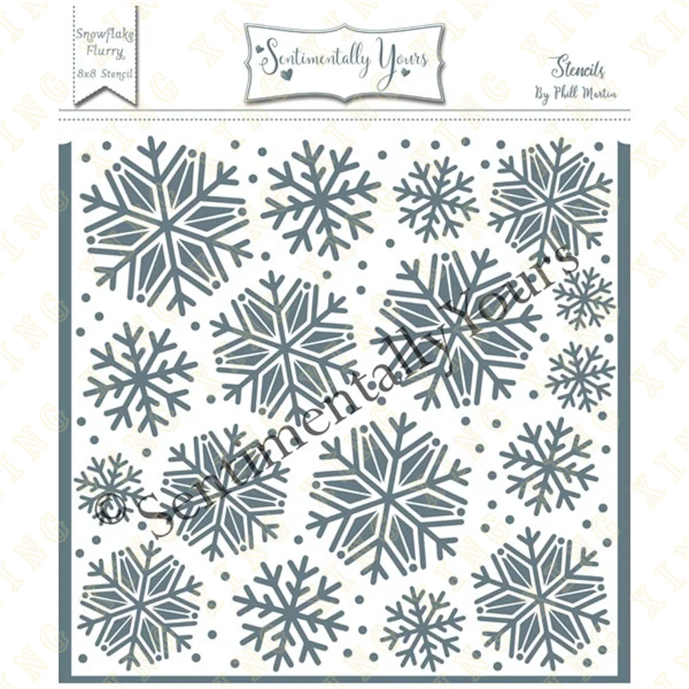 

Christmas Snowflake Flurry Layering Stencils Painting DIY Scrapbook Coloring Embossing Paper Card Album Craft Decorative New