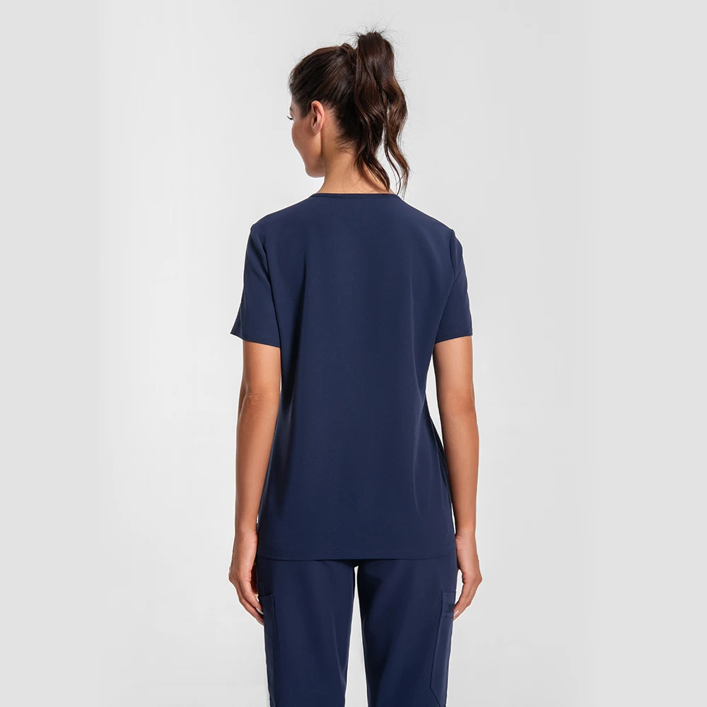 KUNGFU SCRUBS Nursing workwear women uniform high-end TRS breathable fabric surgical gown V-neck short-sleeved top pants set