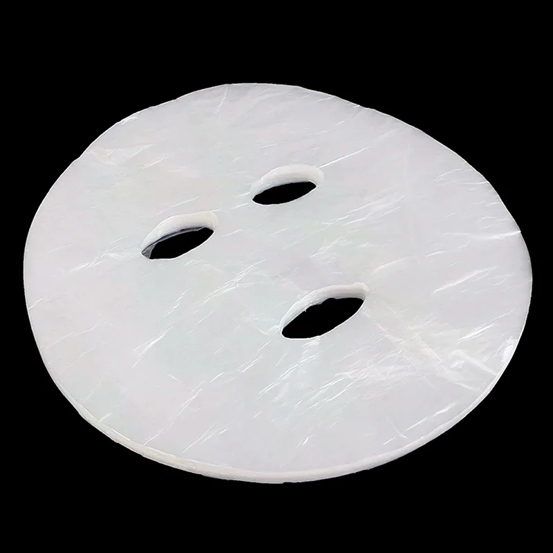 100Pcs Natural Full Face Cleaner Mask Paper Disposable Plastic Film Beauty Healthy Tool Skin Care Disposable Paper Masks