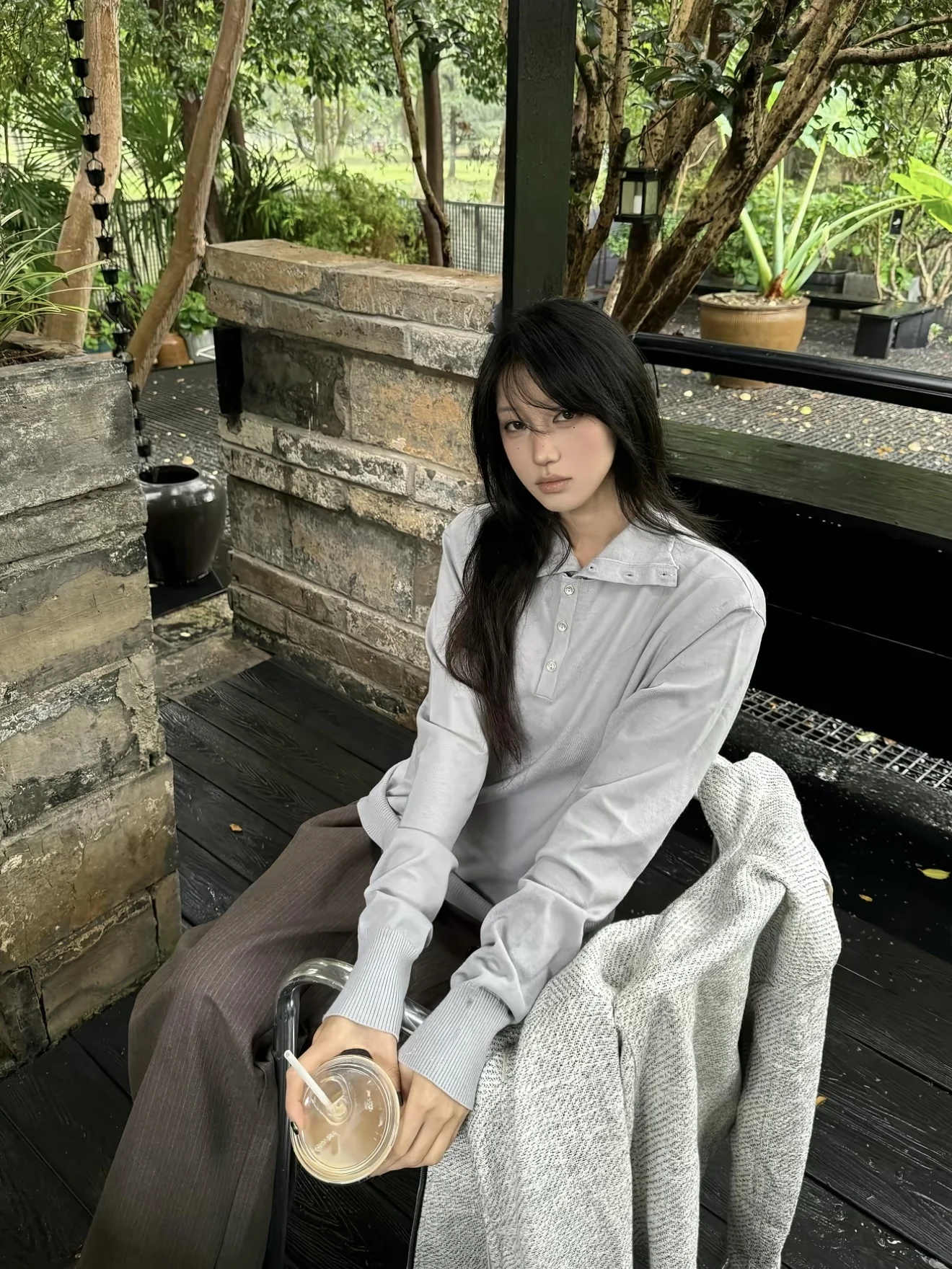 الرجعية عملة زر مكبل طوق طويل Sve محبوك سترة ex الخريف الشتاء عارضة تنوعا أعلى كلينفيت تريكو #4