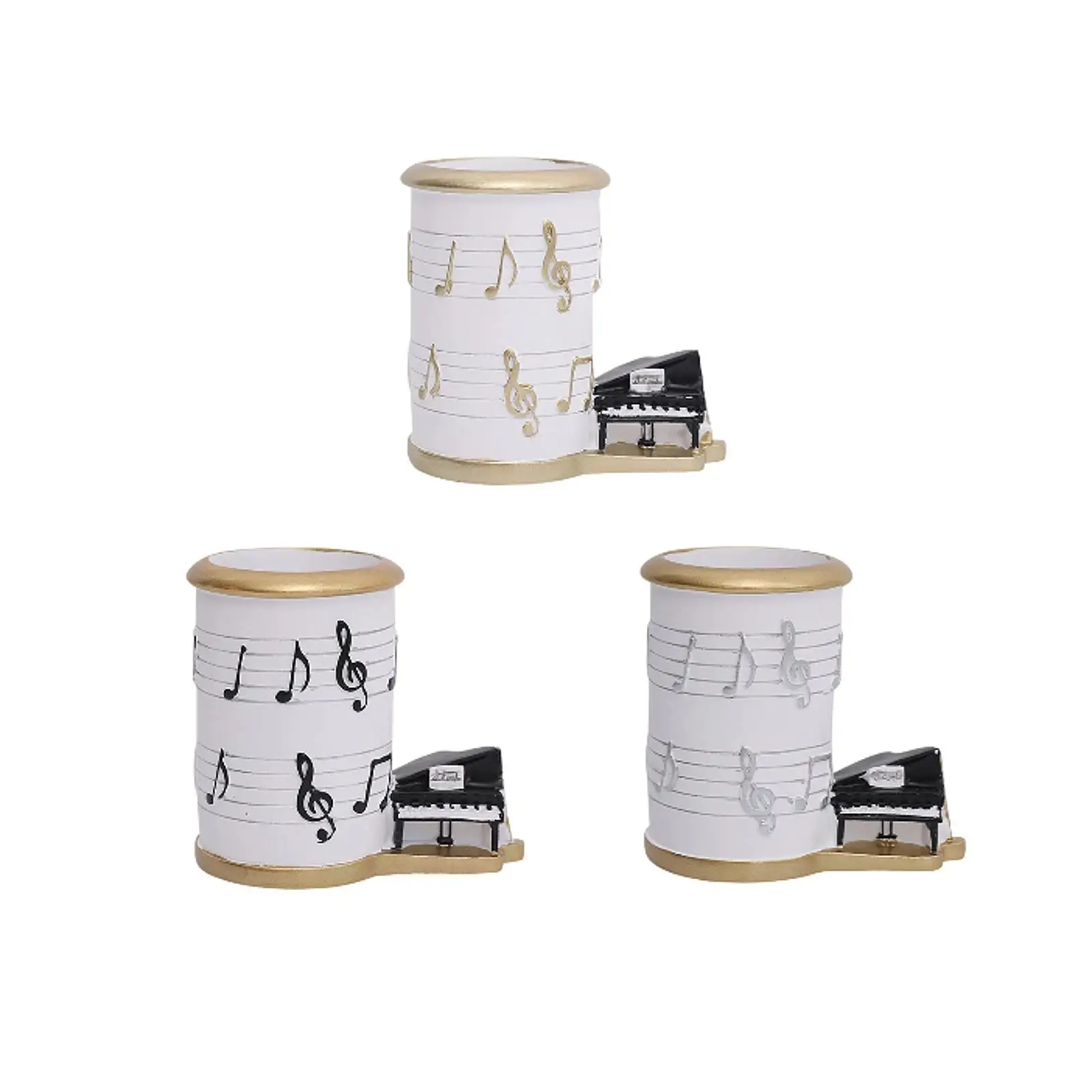 

Makeup Brush Organizer Note Line Multipurpose Portable Pencil Pen Holder Storage Canister for Women Bathroom School Home Table