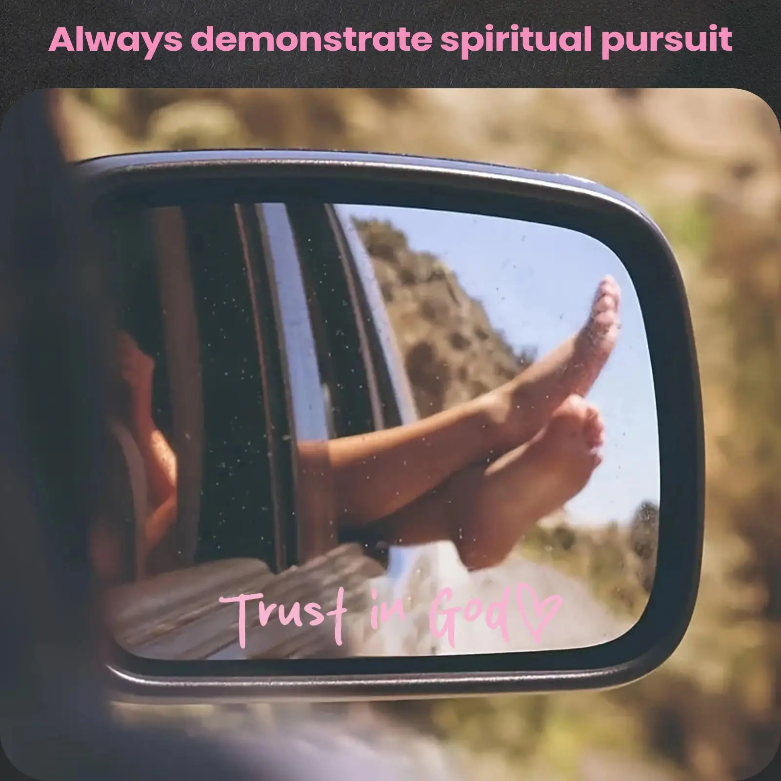 Car Mirror Sticker Waterproof rearview Decoration Cling trust in god auto Rear Mirror Decorative Sticker for Laptop Tablet