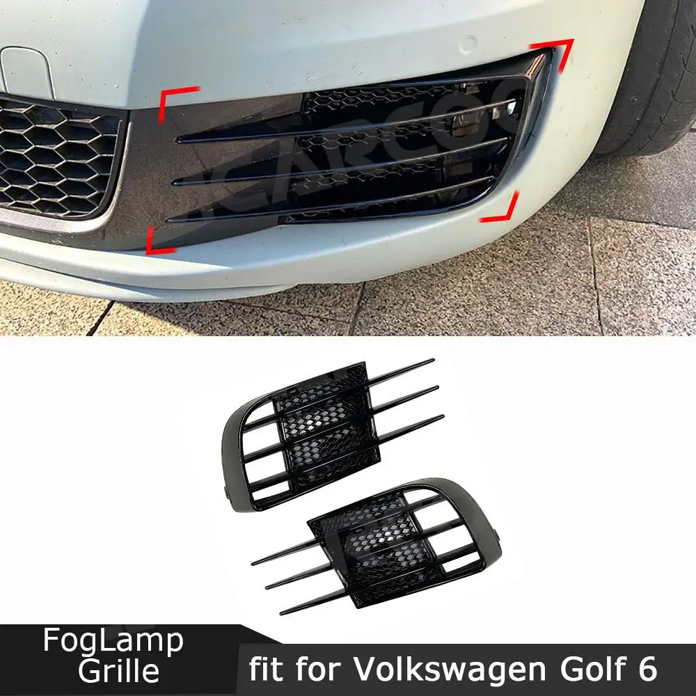 

JMCARCOOL Fog Lamps Cover For Volkswagen Golf 6 VI GTI GTD 2009-2013 ABS Front Fog Light Grill Cover Trim Replacement
