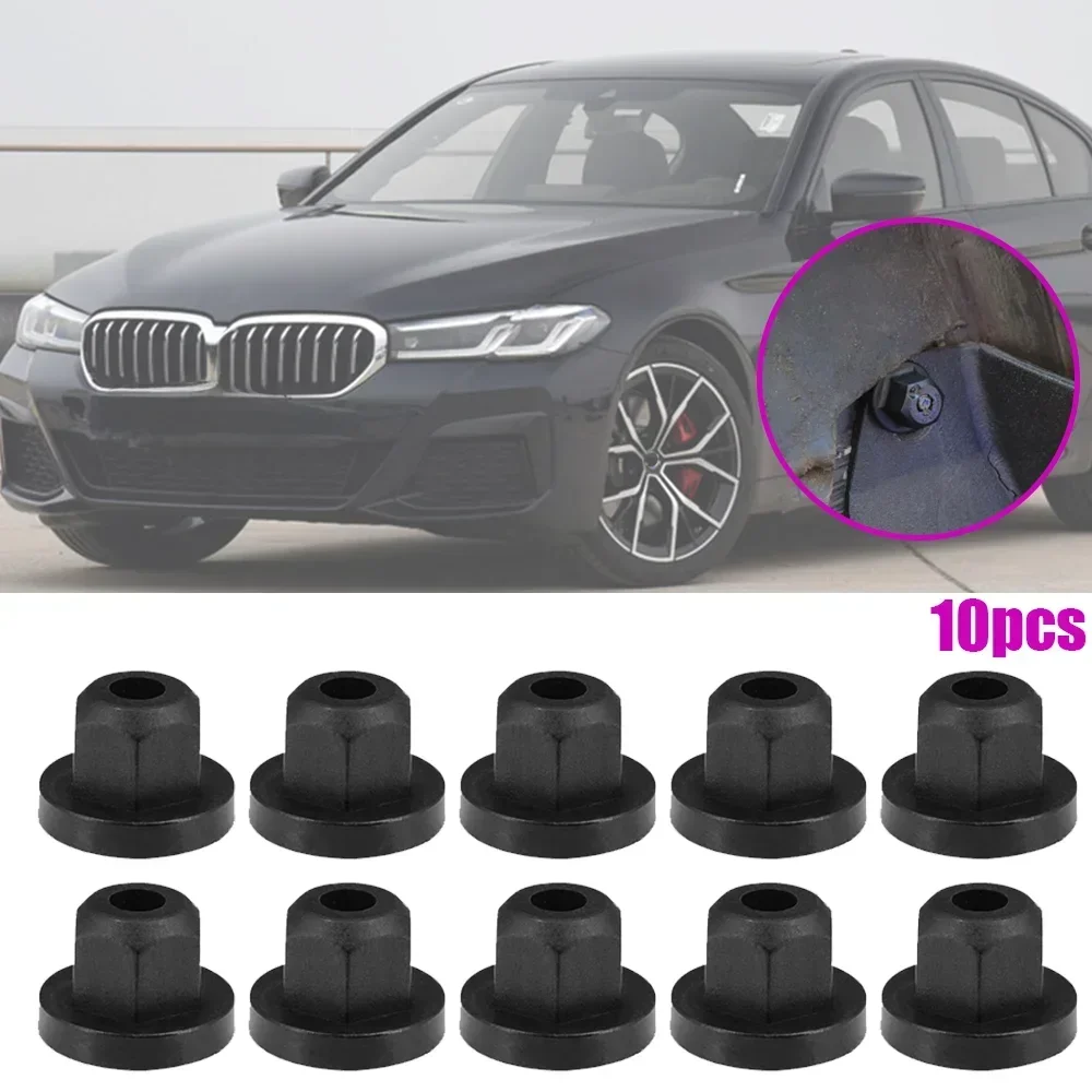 10x 16131176747 Car Plastic Body Nut Flange Clips Rivets Retainer For BMW 5 series E34 1987 1988 1989 1990 1991 1992  -1996 New