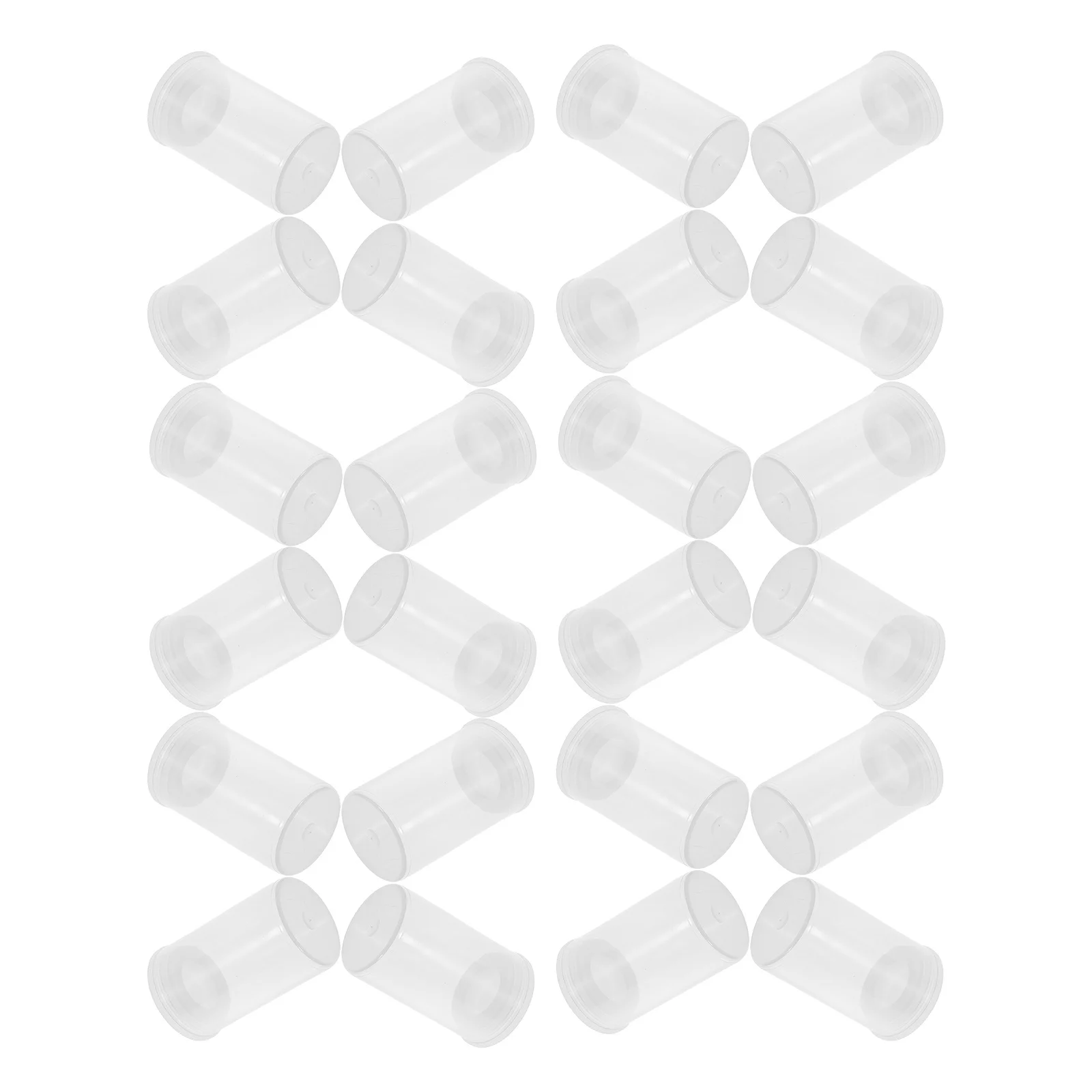 

200Pcs Film Canisters Transparent Plastic Caps Airtight Seal for Storage Keys Coins Art Beads Small Accessories Organizer