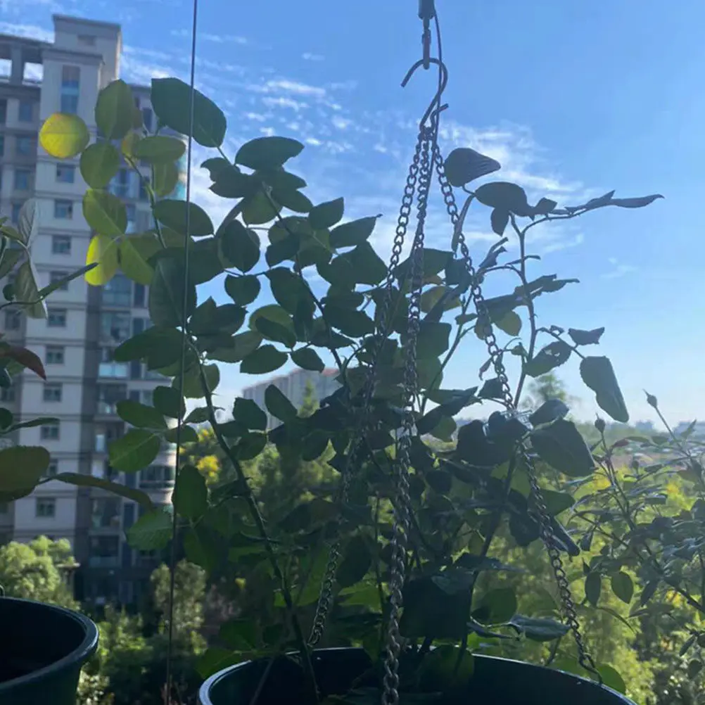 3Pcs Sturdy Iron Flower Basket Hanging Chain High Load Bearing Plant Pot Chain for Hummingbird Feeder Hanging Basket Lantern