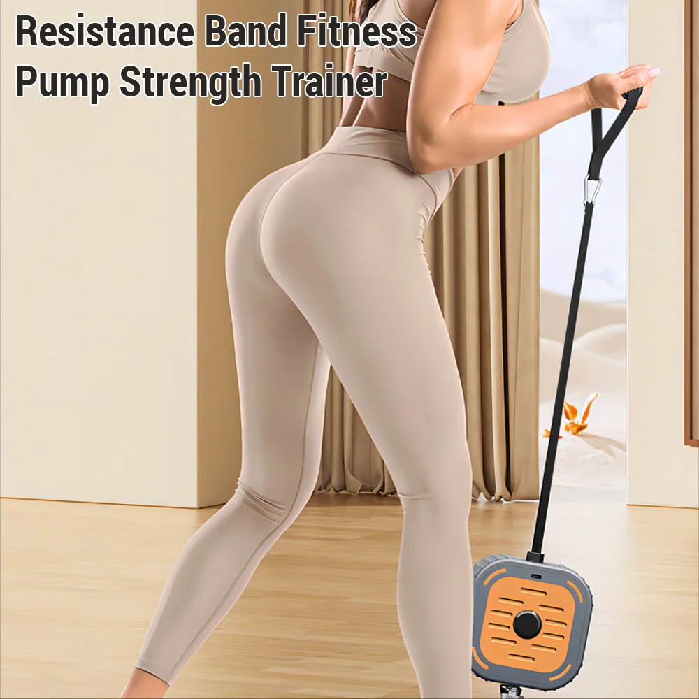 Adjustable Resistance Band Fitness Pump Exercise Equipment Cable Machine for Arms Legs Chest Home Fitness Pump