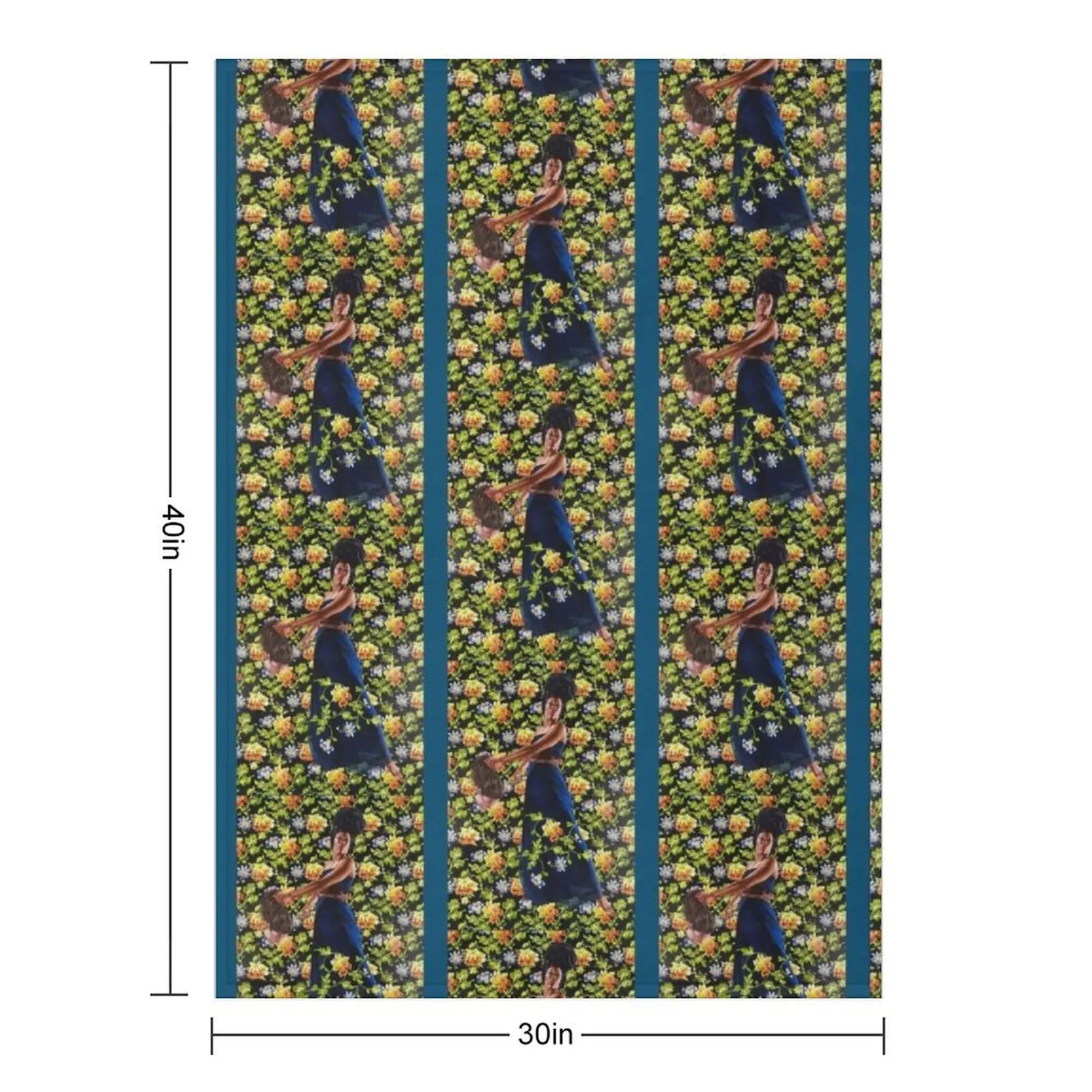 Kehinde Wiley رمي بطانية الفلانيل السرير منقوشة منقوشة نزهة البطانيات