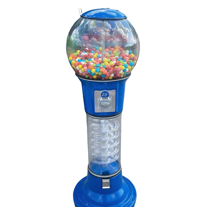 

110 cm Height Coin Operated Chewing Gum Spiral Bouncing Ball Capsule Gachapon Toys Candy Gumball Vending Machine