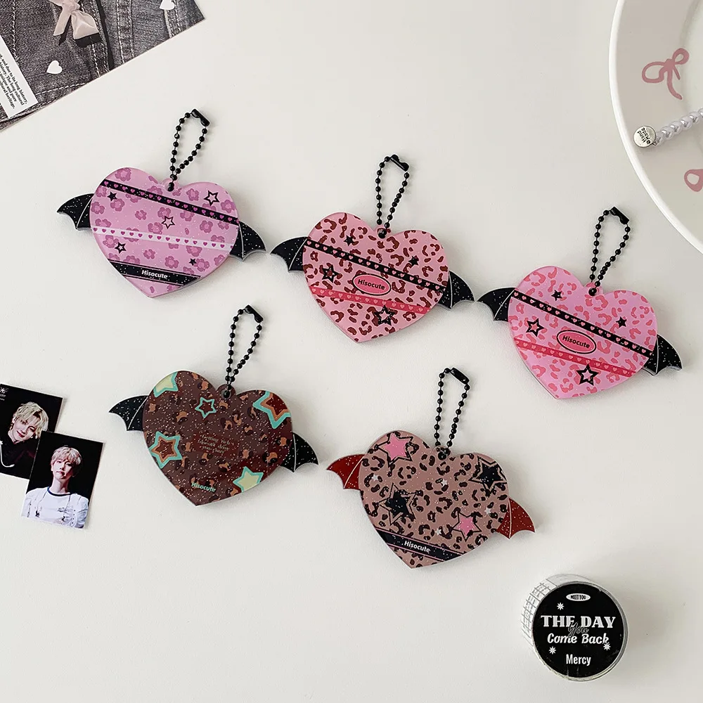 حافظة صور أكريليك بأجنحة صغيرة على شكل قلب لهاتف 1 بوصة حافظة بطاقات صور على شكل نجمة K-Pop بطاقة الطوب المعبود حامل بطاقات الصور لوازم البطاقات #5
