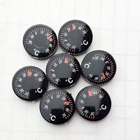 Practical Mini Circular Thermometer Plastic Waterproof Dial Thermometer 20mm Scale Measurement High Accuracy Thermometer Office