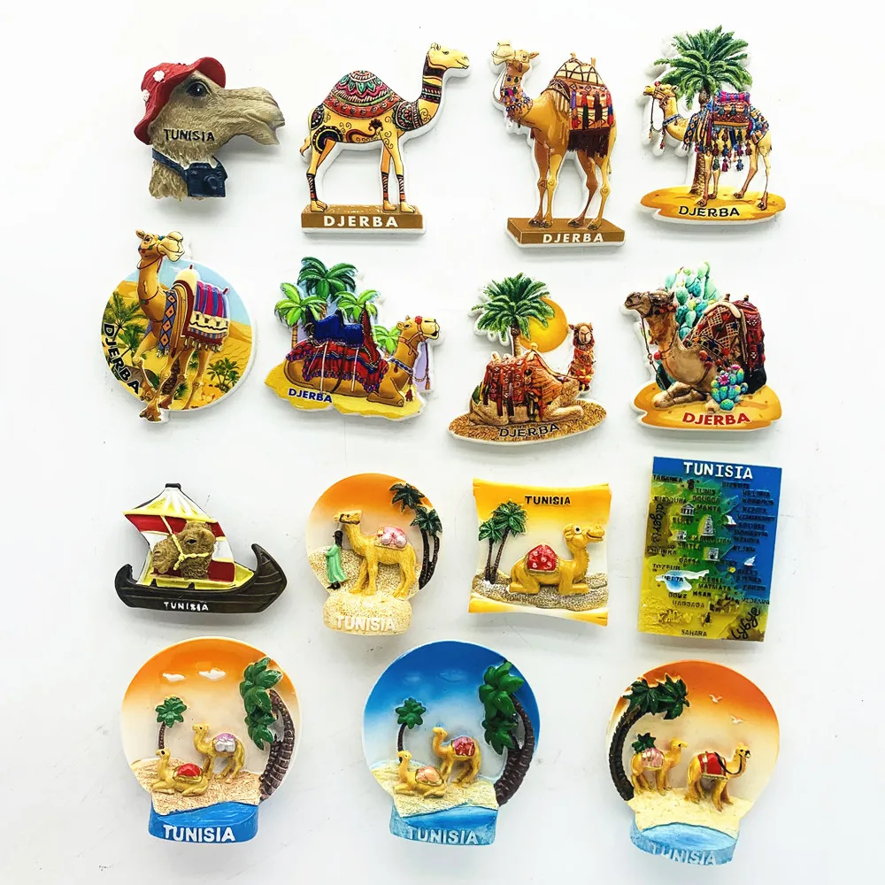 Africa Tunisia Djerba 3D Fridge Magnets Tourism Souvenir Refrigerator Magnets Sticker Collection Handicraft