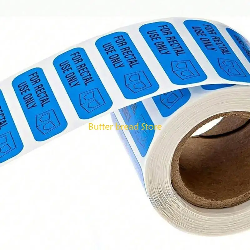 W89C 500PCS Waterproof Rectal Use Only Labels PVC Adhesive Sticker for Hospital