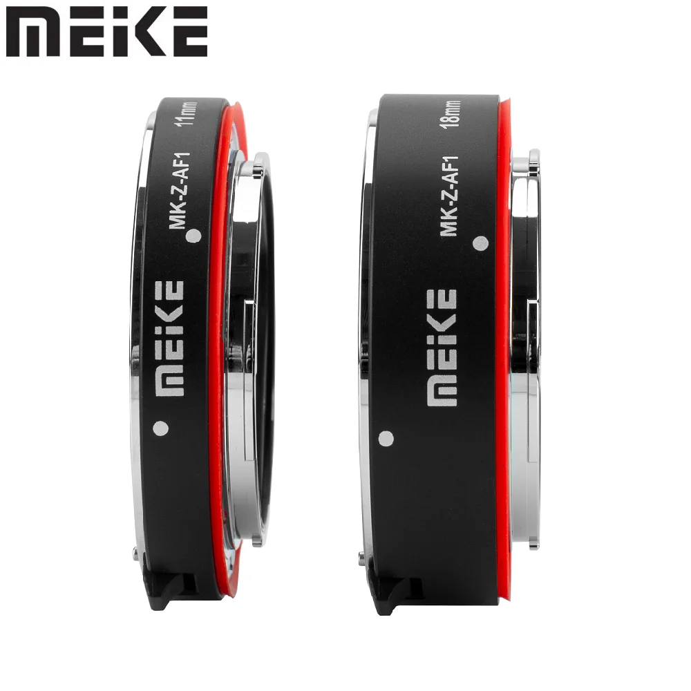 Meike MK-Z-AF1 Metal Auto Focus Macro Extension Tube Adapter Ring 11mm 18mm for Nikon Z-Mount Z5 Z6 Z7 Z9 Z6II Z7II Z50 II Z30