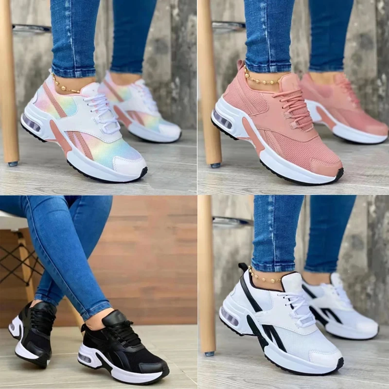 Mode Frauen Turnschuhe Damen Outdoor Laufschuhe atmungsaktiv bequeme Frauen Freizeit schuhe Luftkissen Trainer Tennis schuhe