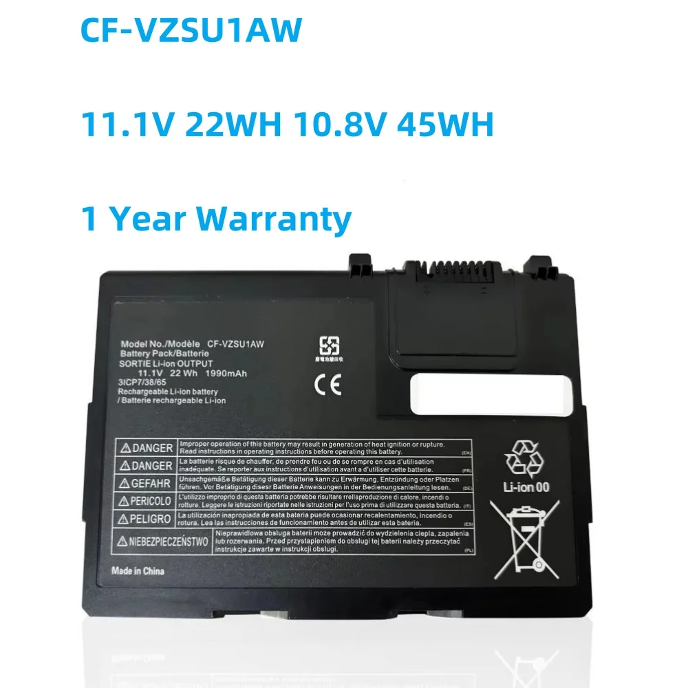 

11.1V 22WH 10.8V 45WH CF-VZSU1AW CF-VZSU1AR CF-VZSU1AJS CF-VZSU1BW laptop battery for Panasonic CF-33 12 inch CF-33mk1