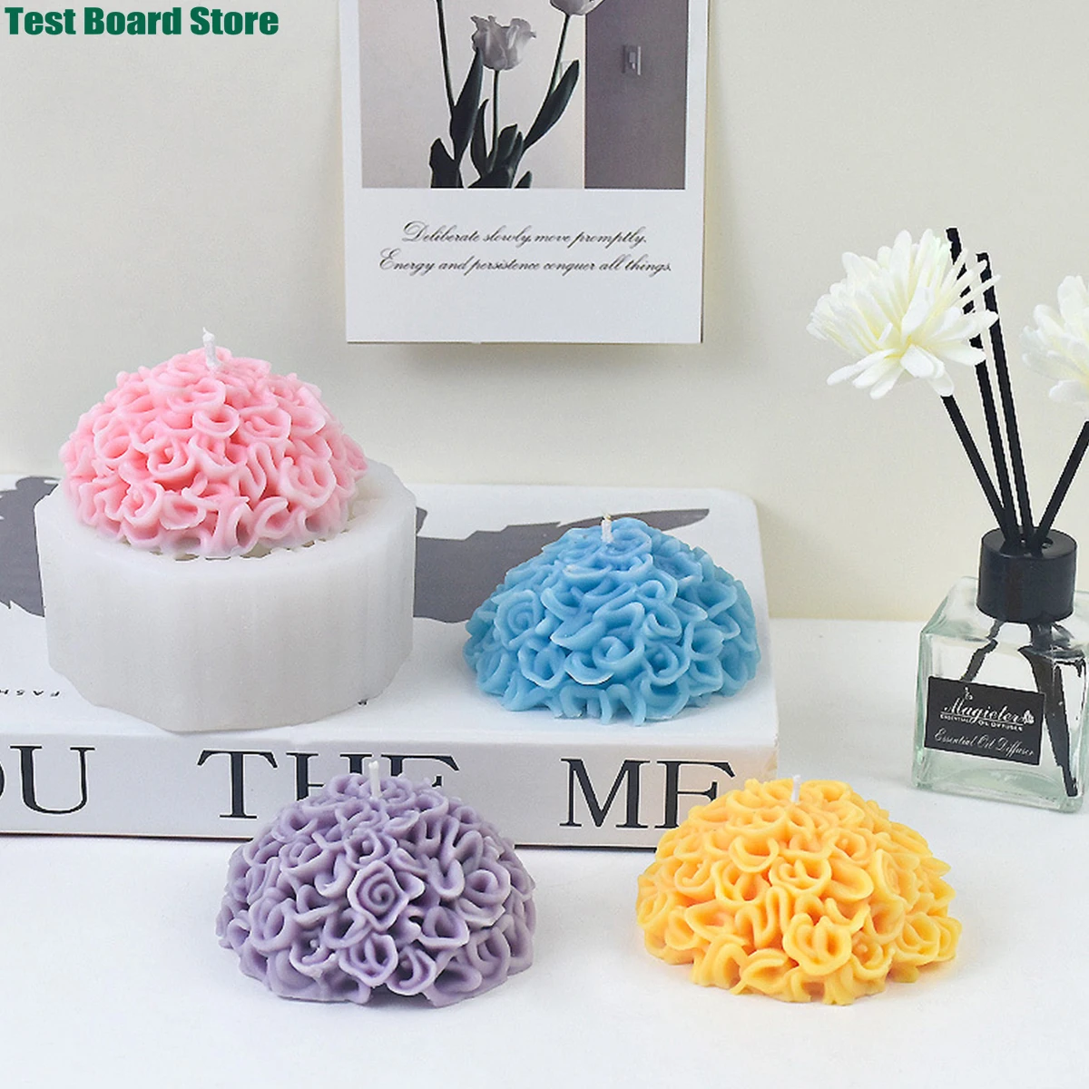 

DIY Marigold Silicone Mold, Chrysanthemum Aromatherapy Candle Mold, Desktop Decoration