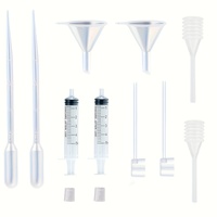 12-piece perfume dispenser set - 2 syringes, 2 pipettes, 2 perfume separators, 2 converters, 2 funnels, 2 spring-loaded pipettes