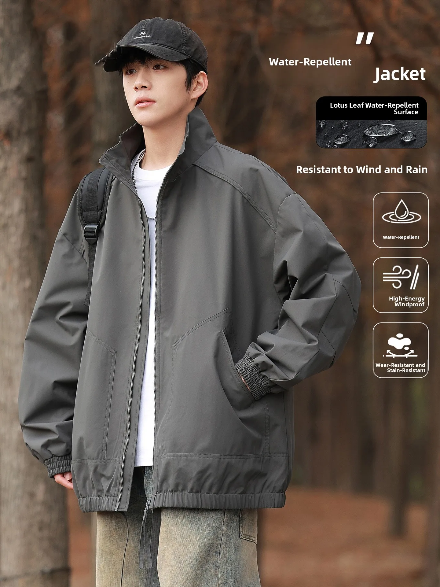 

TUCANO мужская свободная куртка с воротником-стойкой, легкая водонепроницаемая уличная модная городская одежда, весенне-летняя рабочая одежда, пальто