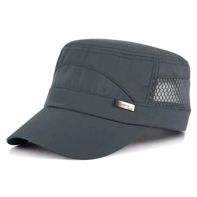 

Men's Outdoor Sun Protection Hat Breathable Quick Dry Flat Top Cap Spring Summer New Style Casual Fashionable Travel Hat