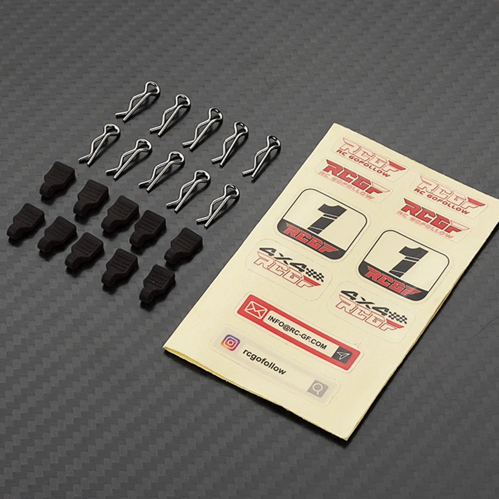 4/12pcs โลหะ R-type SHELL Body คลิปคงที่ PIN TAB สําหรับ TRAXXAS Axial SCX10 TRX-4 MJX Hyper Go 1/8 1/10 1/14 RC รถ Part